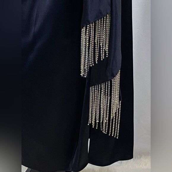 Cinq A Sept Kalena Silk Embellished Midi Dress size 2 - Picture 7 of 15